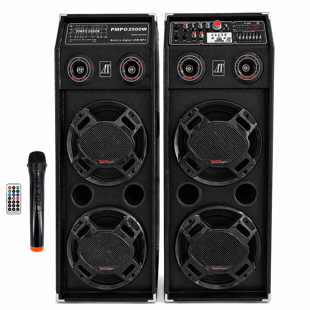 Boxă profesională activă AT Performance AT-2304, 2500 W, difuzor 10 inch, bluetooth, USB