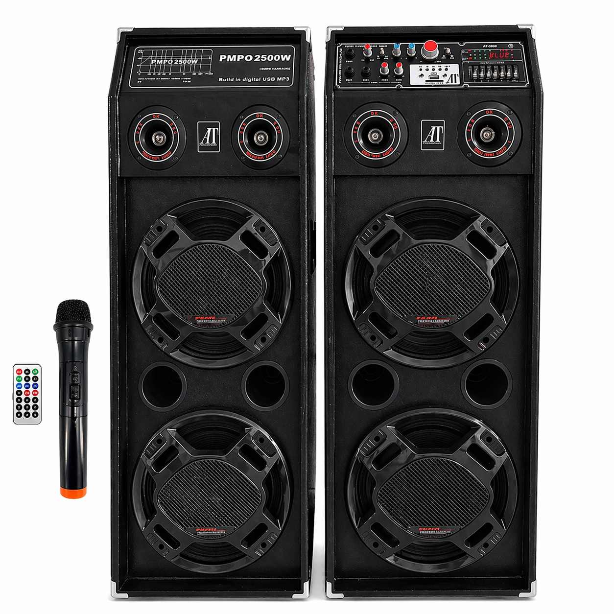 Boxă profesională activă AT Performance AT-2304, 2500 W, difuzor 10 inch, bluetooth, USB