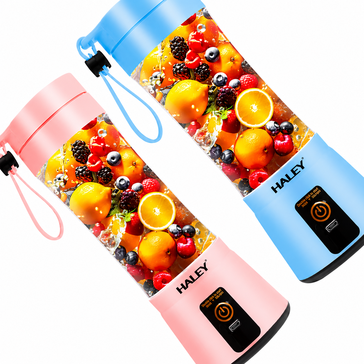 Blender portabil HALEY HY-2950, 480 ml, baterie 2000 mAh, încărcare USB, lame inox
