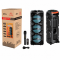 Boxă karaoke portabilă Sing-E ZQS10301, 3x10 inch, 80 W, bluetooth, LED RGB, acumulator 5000 mAh