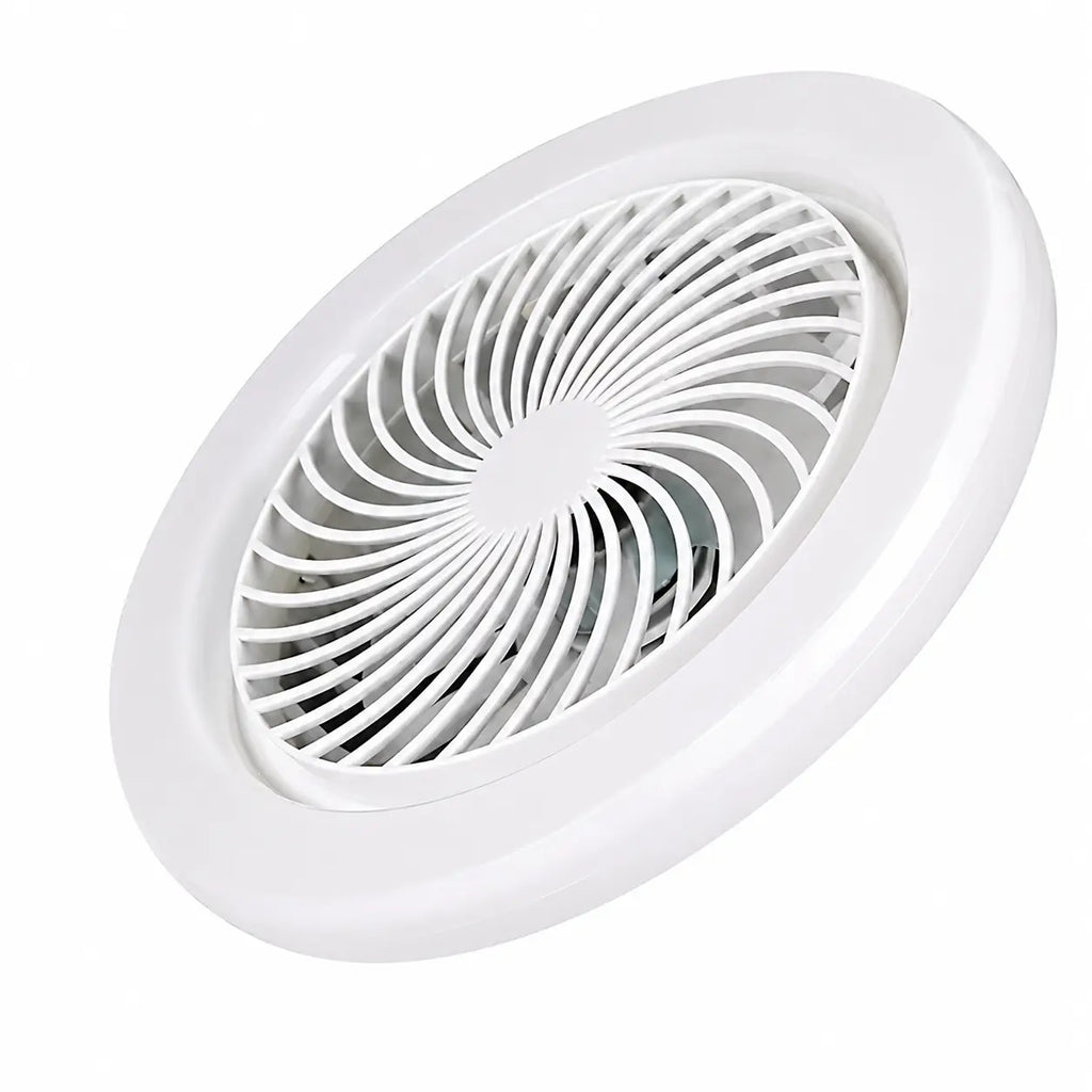 Ventilator de tavan cu LED AT Performance, dulie E27, 3 moduri de iluminare, 3 viteze, alb