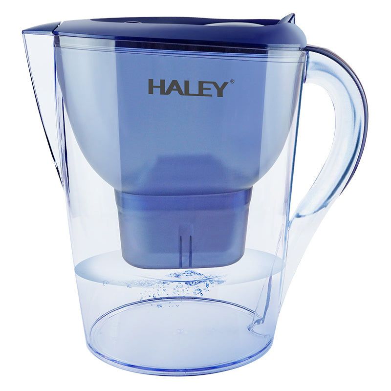 Cană filtrantă pentru apă HALEY, 3,5 L, filtru multistrat, indicator schimb filtru, albastru