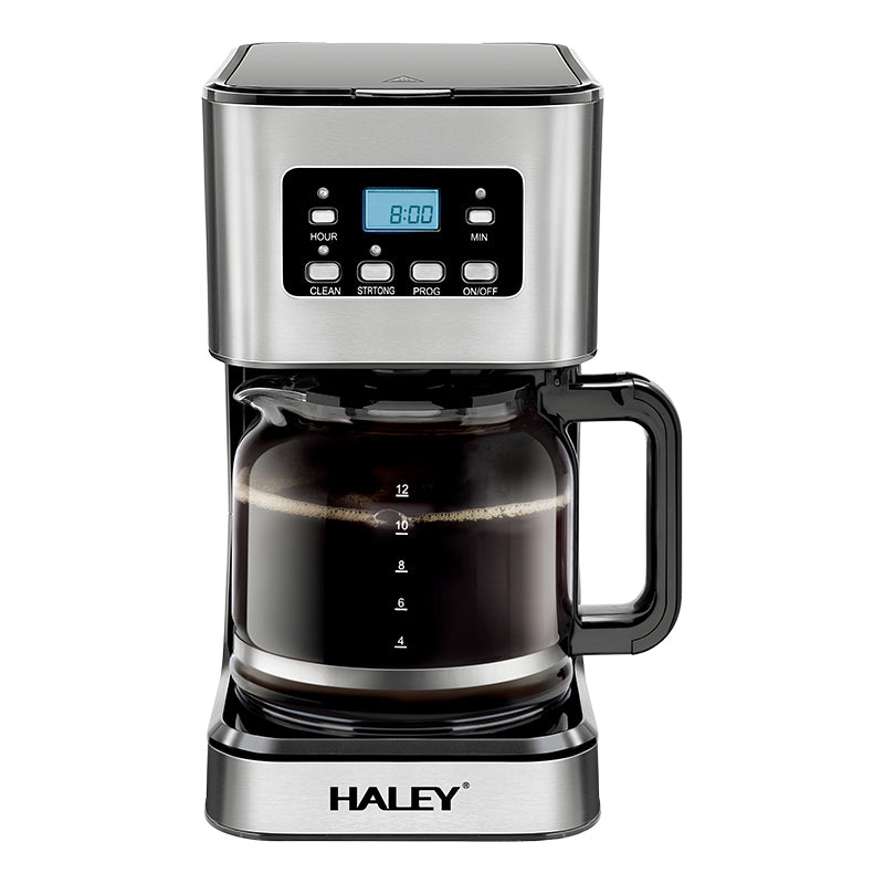 Cafetieră HALEY, 950 W, 1.5 L, afișaj LED, sistem anti-picurare, carcasă inox