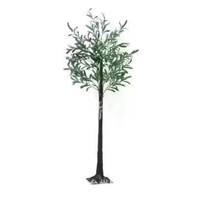 Pom decorativ luminat Tusy Store, 180 cm, 144 LED alb cald, IP65, 3,6 W, imitație măslin