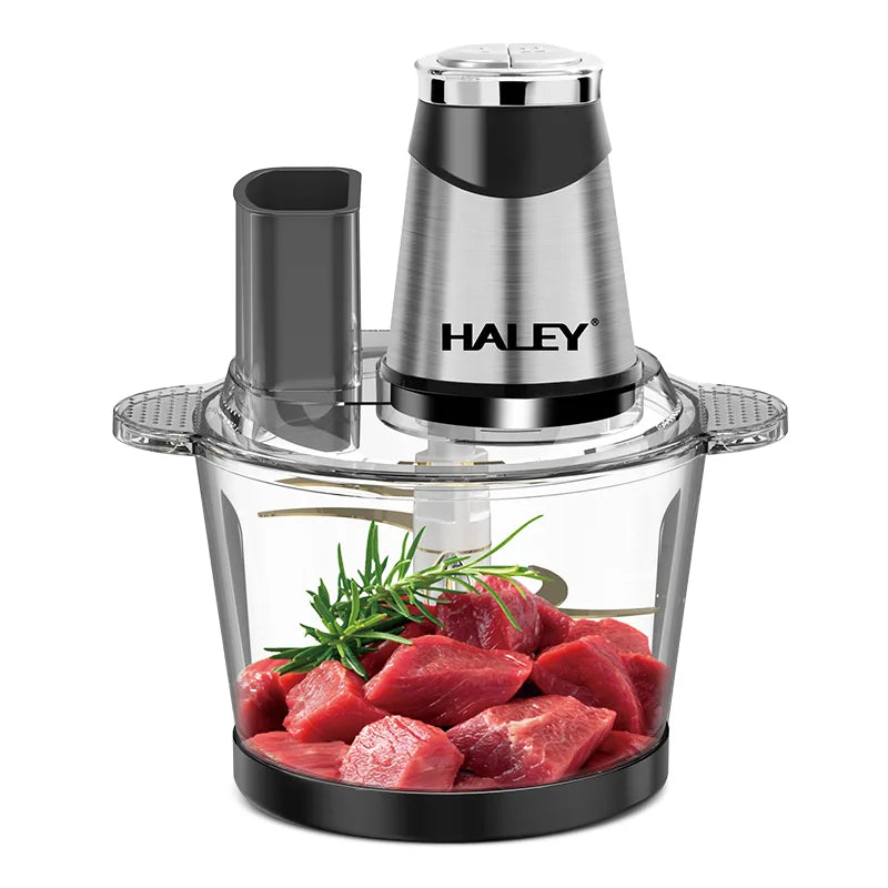 Tocător electric de alimente HALEY HY-1243, 1200 W, bol 3,5 L, 6 funcții, lamă inox cu 6 muchii