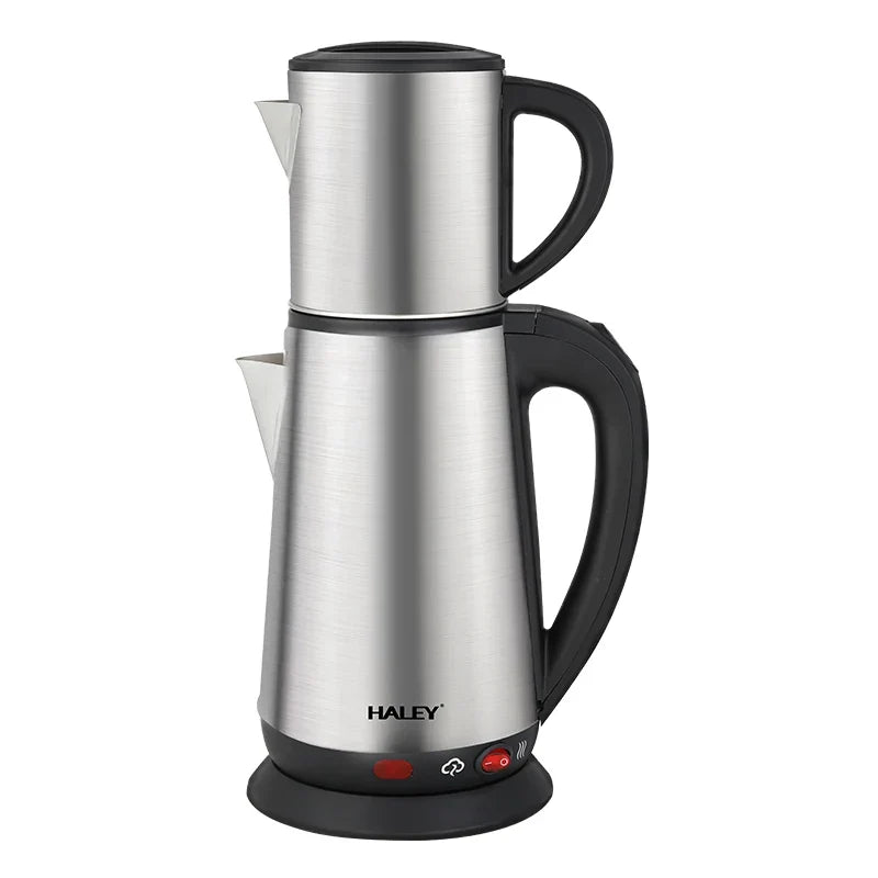 Ceainic electric HALEY cu capacitate dublă, 1,8 L și 1,0 L, 1500 W, inox, bază rotativă 360°