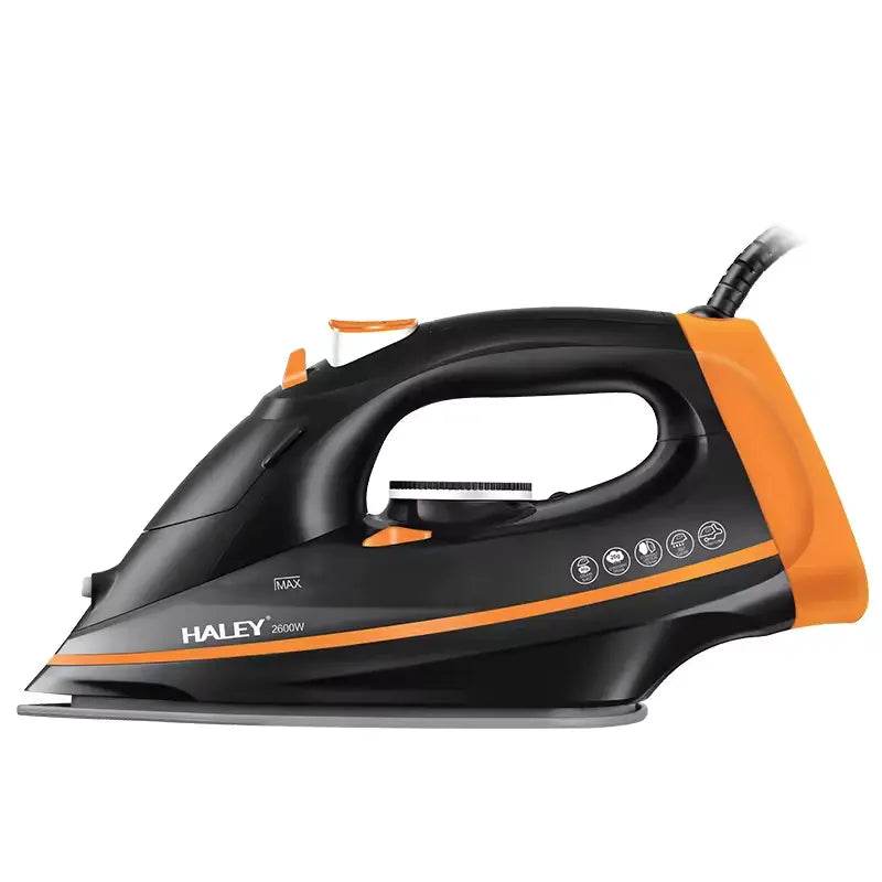 Fier de călcat cu abur HALEY HY-2053, 2600 W, talpă ceramică, rezervor 350 ml, abur vertical, negru