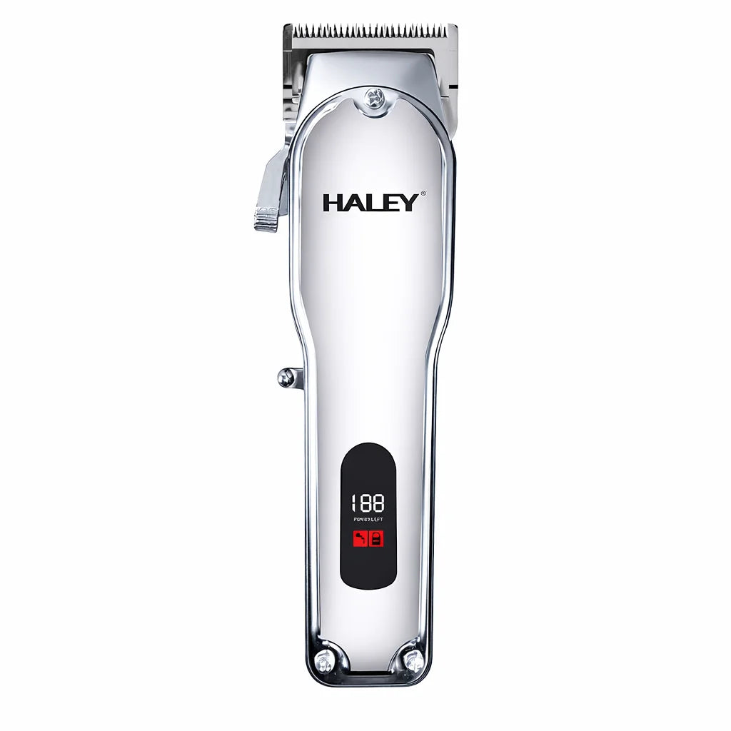 Mașină de tuns HALEY HY-4507, fără fir, afișaj LCD digital, baterie 1800 mAh, autonomie 150 min, lame inox