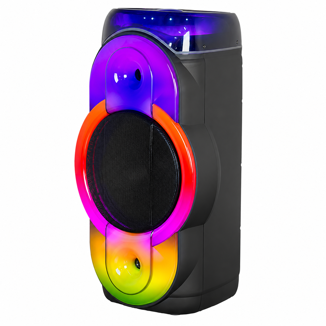 Boxă karaoke portabilă KOLAV D1238, 12 inch, 400 W RMS, autonomie 4 ore, LED RGB, negru