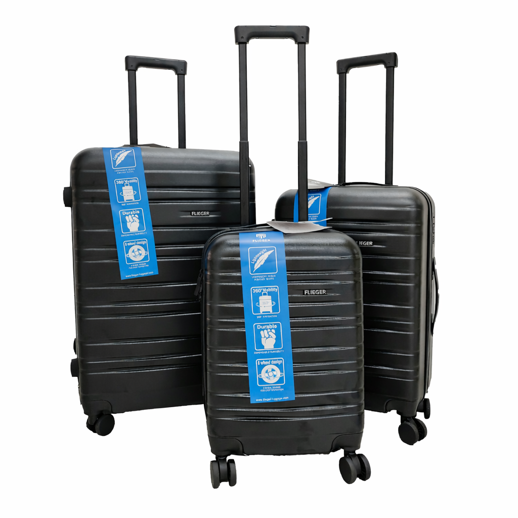 Set 3 valize rigide AT Performance, ABS, 73/65/55 cm, roți duble 360°, mâner telescopic aluminiu