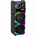 Boxă karaoke portabilă AT Performance KOLAV-F2232, 2x12 inch, bluetooth, 2 microfoane wireless, RGB LED, negru