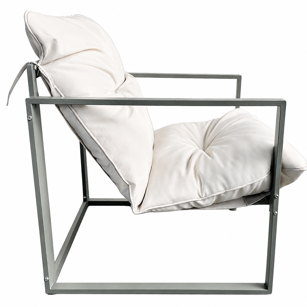 Set mobilier balcon și grădină AT Performance, 4 piese, canapea 2 locuri, 2 fotolii, măsuță cu blat sticlă securizată