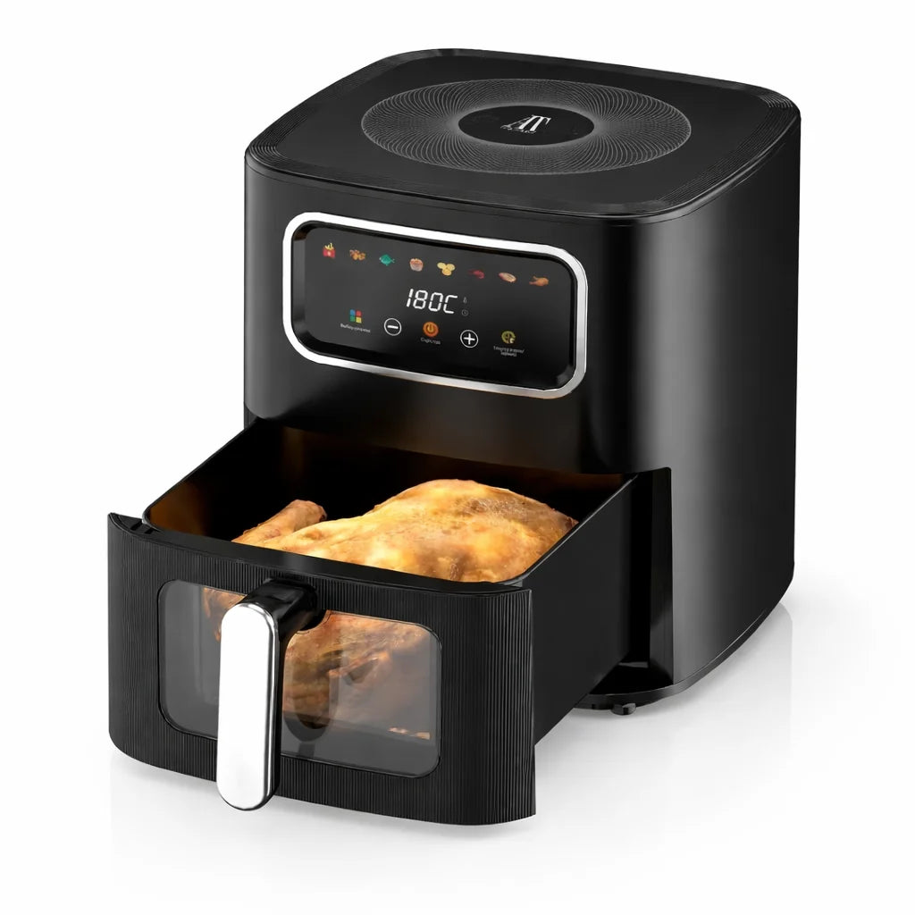 Friteuză cu aer cald AT Performance AT-M60, 10 L, 2800 W, control digital, negru