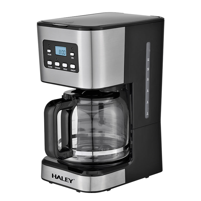 Cafetieră HALEY, 950 W, 1.5 L, afișaj LED, sistem anti-picurare, carcasă inox