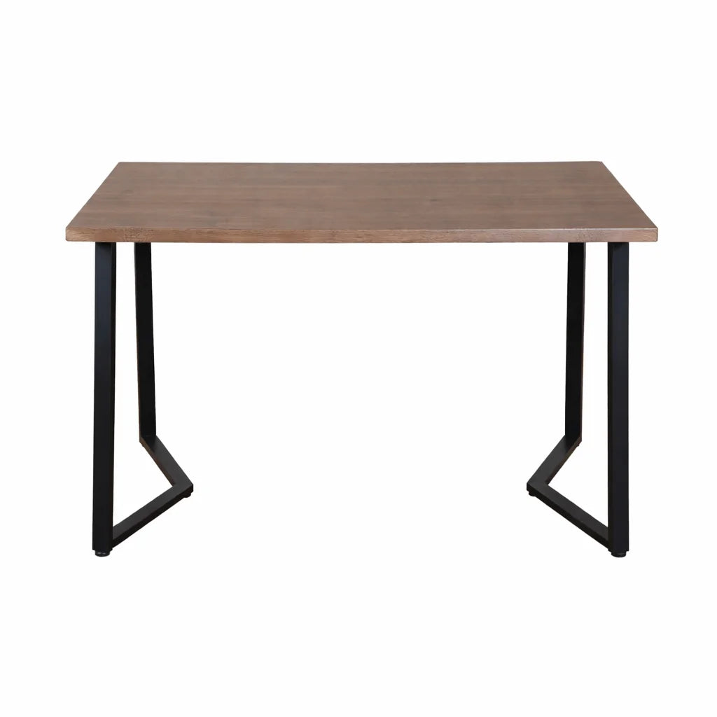 Set masă dining cu 4 scaune AT Performance, 120x70x75,5 cm, blat lemn, cadru metalic, negru