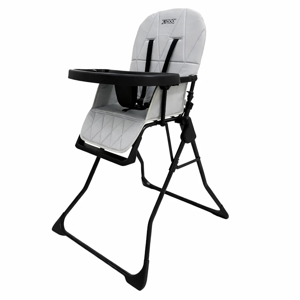 Scaun de masă pliabil pentru copii KIDOO HCY021, 6-36 luni, max 15 kg, structură metalică, cu tavă