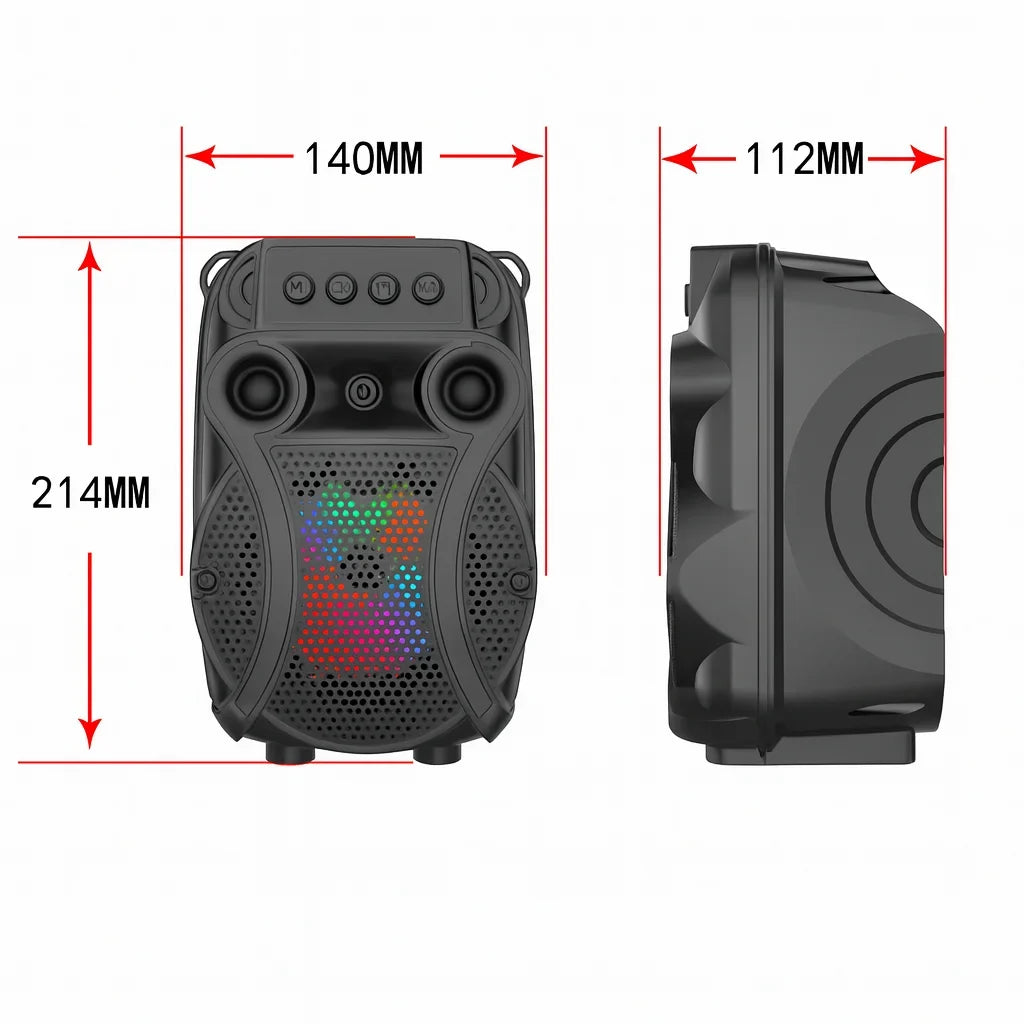 Boxă portabilă AT Performance ZQS-1429, difuzor 4 inch, 8 W, baterie 1200 mAh, LED, microfon