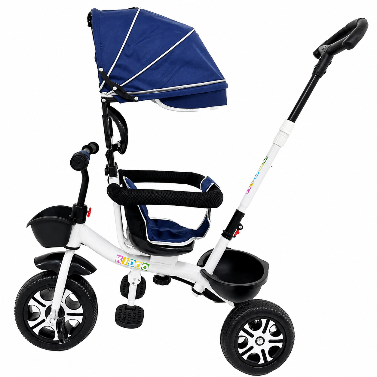 Tricicletă evolutivă KIDOO KD-X06, scaun rotativ 360°, copertină cu protecție UV, roți cauciuc, 9 luni-6 ani