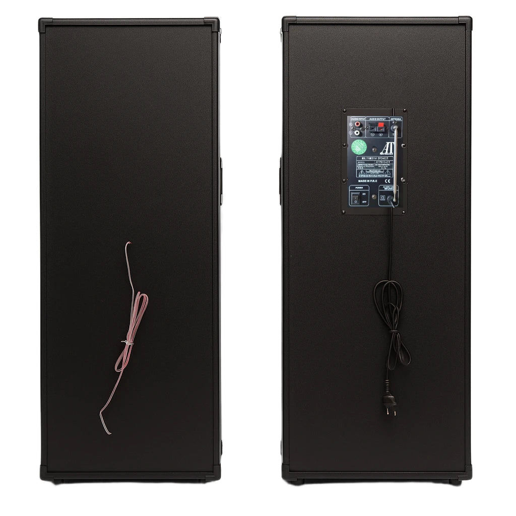 Boxe audio active ailiang ATP813-DT, 2x8 inch, bluetooth, USB, FM, karaoke, telecomandă