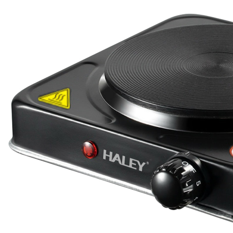 Plită electrică simplă HALEY, 1 zonă de gătit, 1000 W, timer, temperatură reglabilă, inox