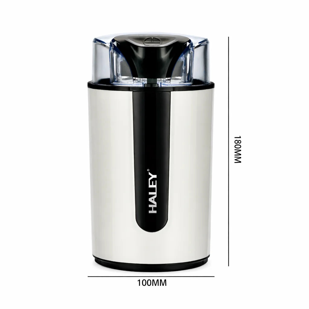 Râșniță electrică de cafea HALEY HY-212I, 200 W, 75 g, lame din oțel inoxidabil, până la 3 cești