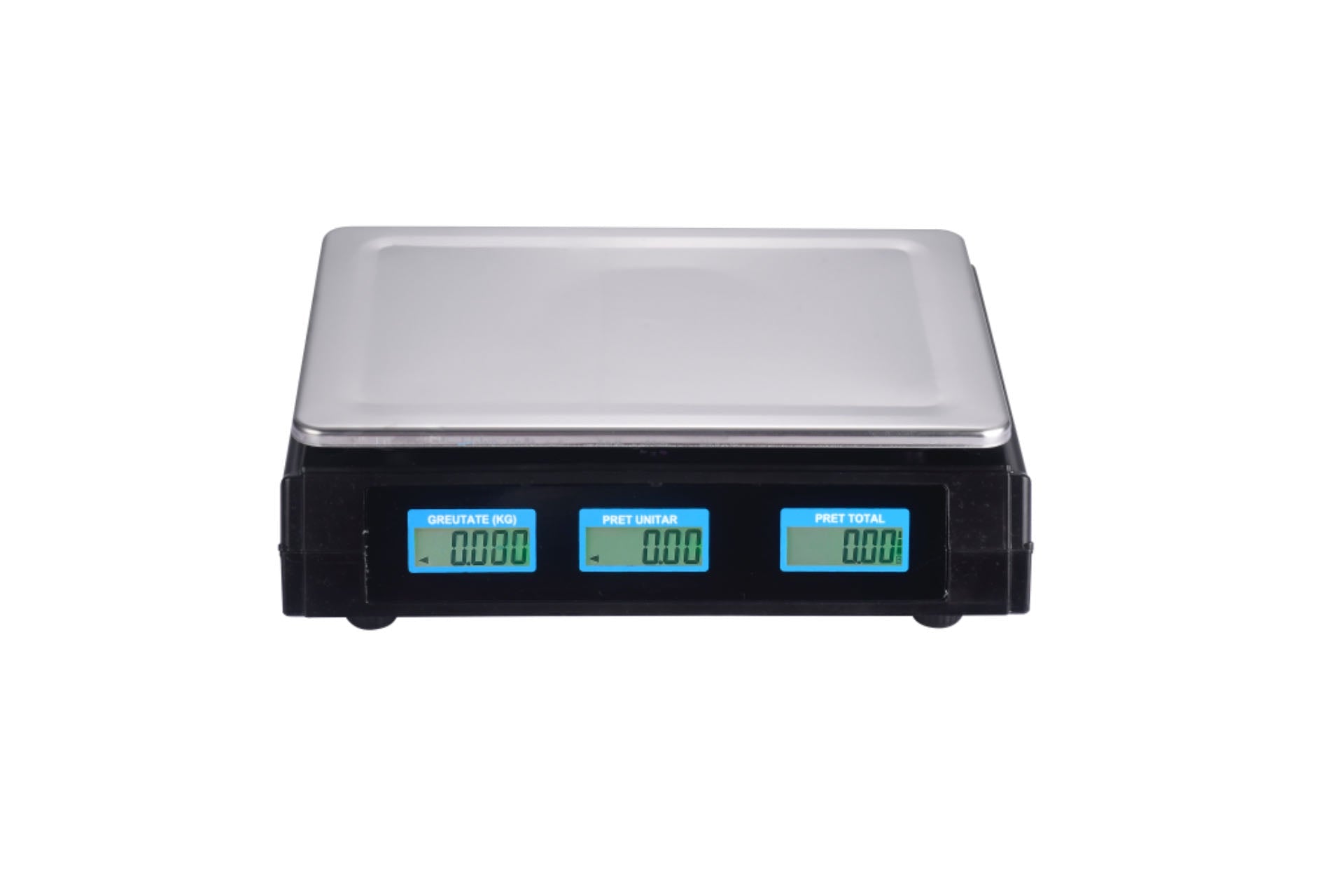Cântar electronic comercial AT Performance, 40 kg, afișaj LCD pe două fețe, 7 memorii, negru