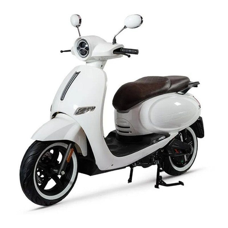 Scuter electric N-MOTO LX06, motor Bosch 2300 W, baterie 60V 32Ah, autonomie 60 km, frâne CBS, alb