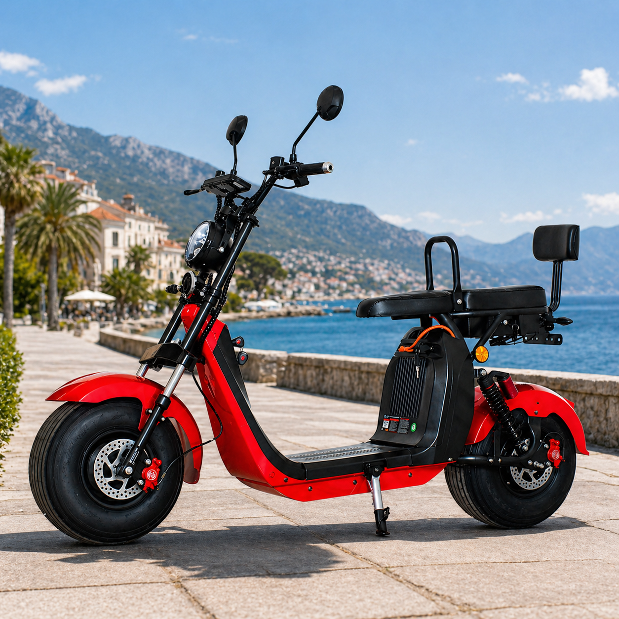 Scuter electric 2 locuri AT Performance, 1500 W, 60V 20Ah, autonomie 45 km, 25 km/h fără permis