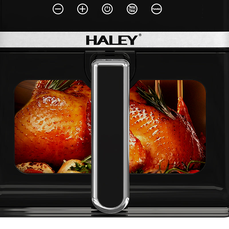 Friteuză cu aer cald HALEY, 7 L, 2000 W, touchscreen holografic, 8 programe, geam panoramic 180°
