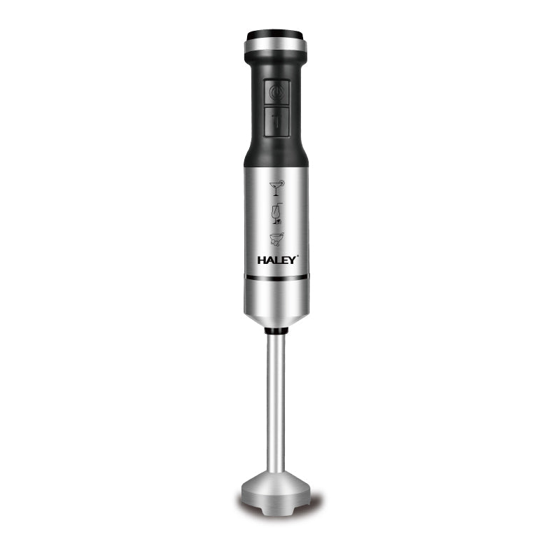 Blender de mână 4 în 1 HALEY, 1200 W, 2 viteze și turbo, picior inox, tocător, tel, pahar gradat