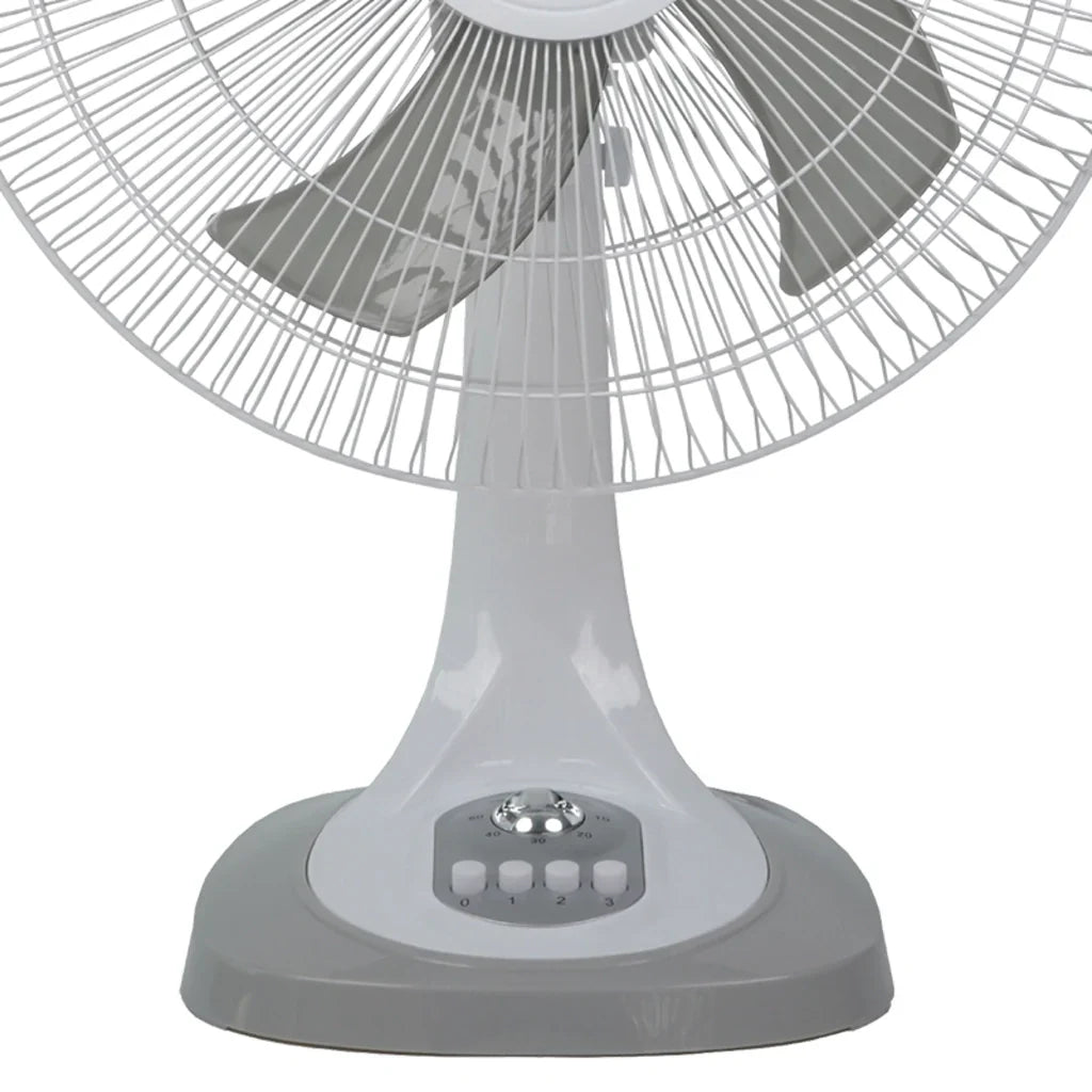 Ventilator de masă HALEY HY-6018, 16 inch, 5 pale, 3 viteze, oscilație orizontală, alb
