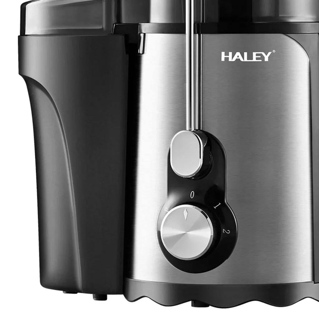 Storcător de fructe și legume HALEY HY-2901, 1000 W, 3 viteze cu Pulse, tub 70 mm, argintiu/negru