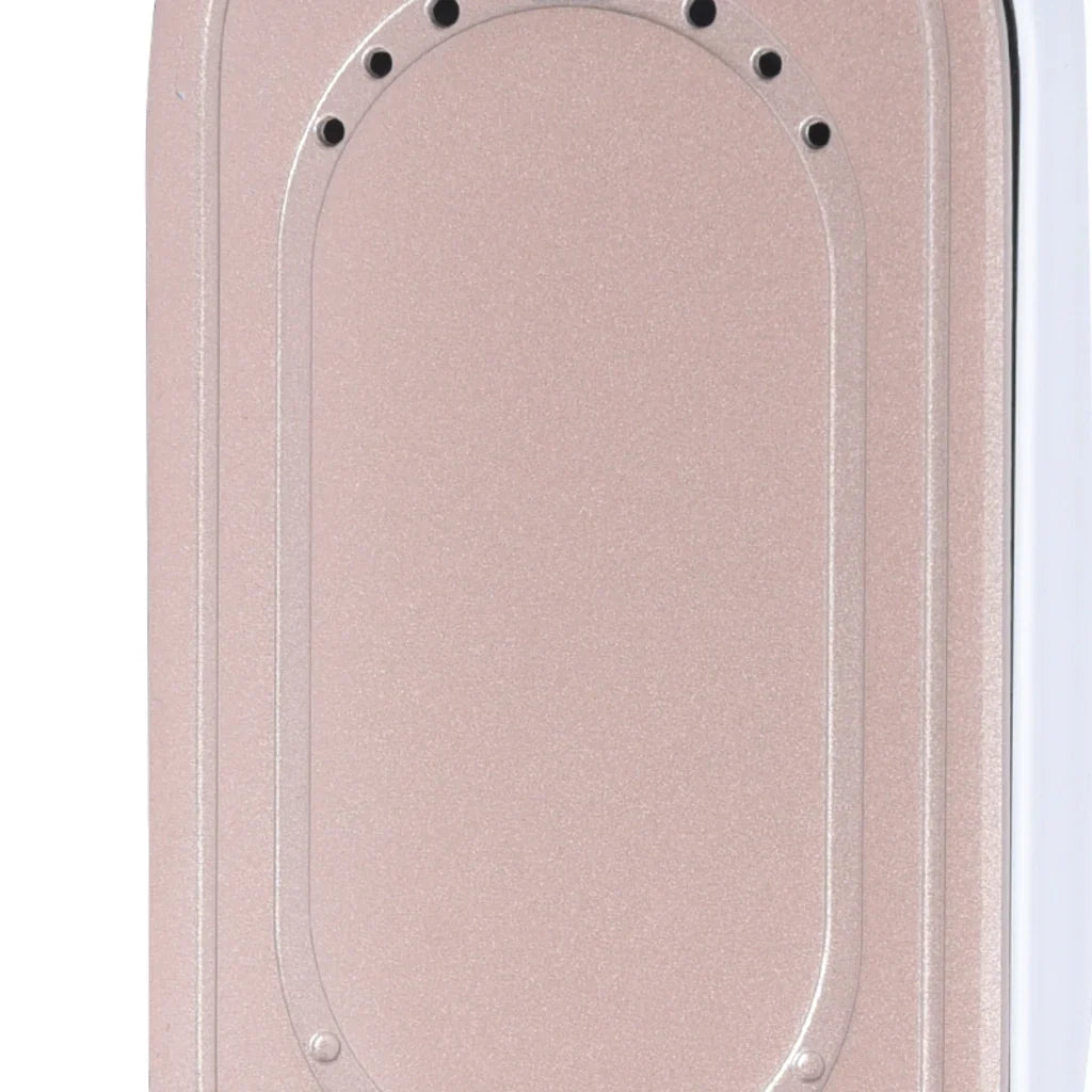 Fier de călcat vertical cu abur HALEY HY-2075, 1300 W, rezervor 150 ml, talpă ceramică, alb cu auriu rose