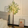 Pom decorativ luminat Tusy Store, 180 cm, 144 LED alb cald, IP65, 3,6 W, imitație măslin