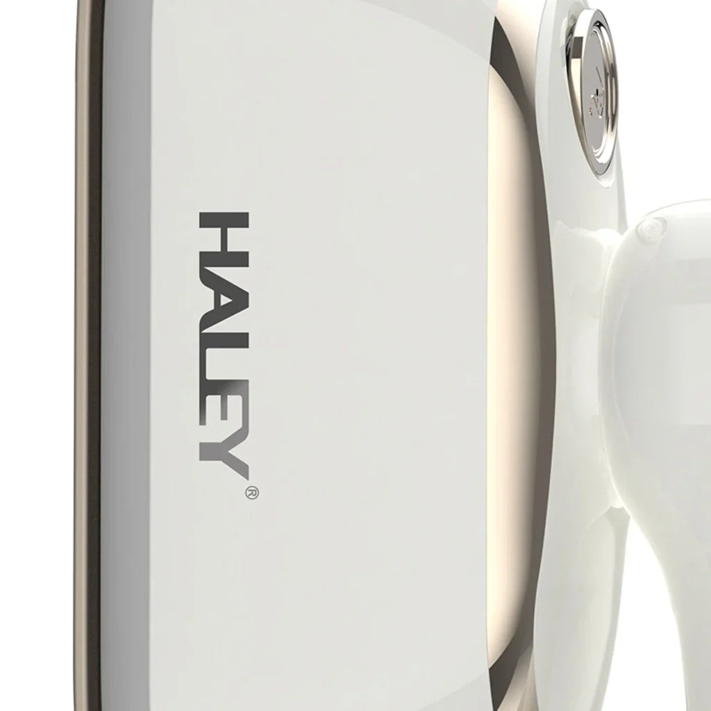 Steamer vertical cu abur HALEY HY-2004, 2000 W, rezervor 150 ml, talpă inox, portabil, alb