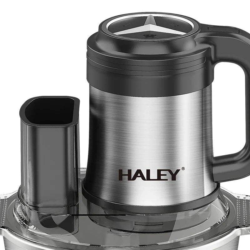Tocător electric multifuncțional HALEY HY-1244, 1200 W, bol inox 3,5 L, 6 lame din oțel inoxidabil
