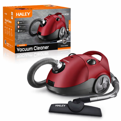 Aspirator cu sac HALEY HY-906, 2800 W, sac 2 L, filtrare multiplă, putere aspirare 500 W, roșu