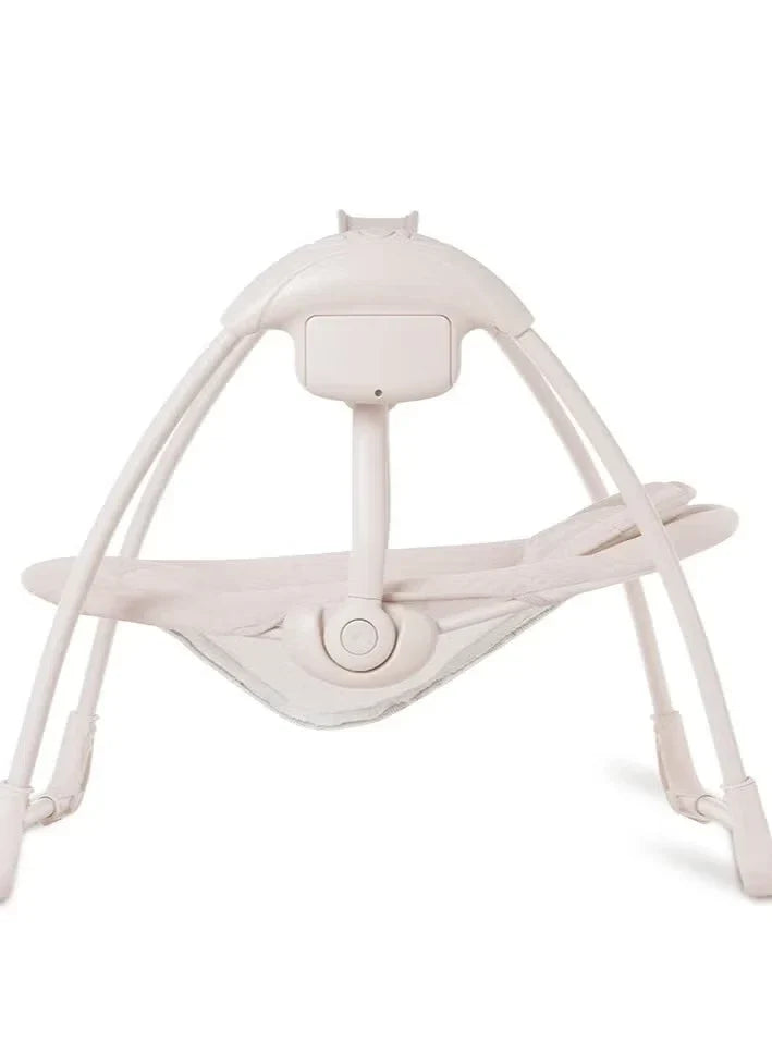 Balansoar electric portabil bebeluși Mastela 6511, 7 melodii, 5 viteze, 3-11 kg, alimentare USB, gri-bej