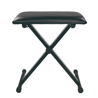 Scaun pentru orgă și pian, înălțime reglabilă 52/55/57 cm, șezut piele sintetică, pliabil, negru