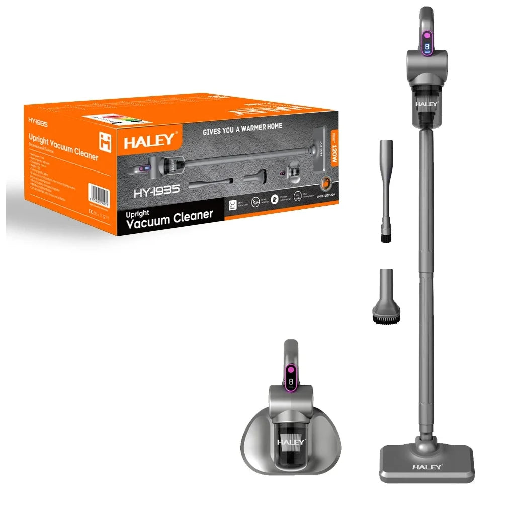 Aspirator vertical fără fir HALEY HY-1935, 120 W, baterie 1800 mAh, recipient 288 ml, filtru HEPA