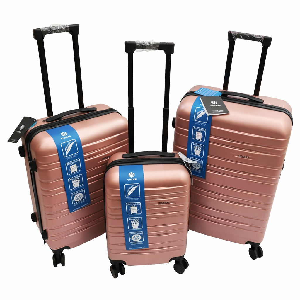 Set 3 valize rigide AT Performance, ABS, 73/65/55 cm, roți duble 360°, mâner telescopic aluminiu