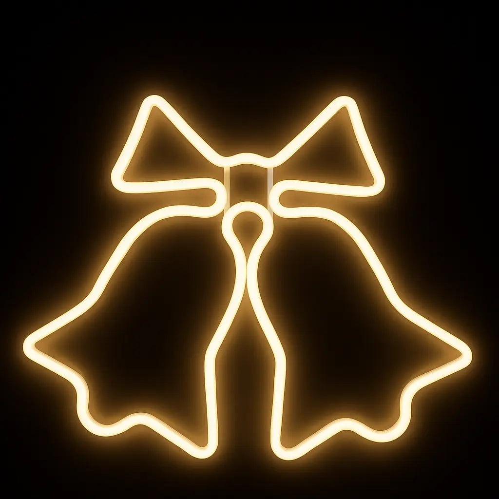 Clopoței luminoși de Crăciun AT Performance, 50 x 60 cm, LED alb cald, IP65, montare pe ușă sau geam