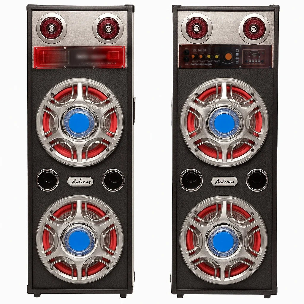 Boxe audio active ailiang ATP813-DT, 2x8 inch, bluetooth, USB, FM, karaoke, telecomandă