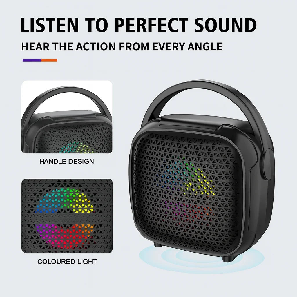 Boxă portabilă mini AT Performance ZQS-W3101, 8 W, difuzor 3 inch, baterie 1200 mAh, LED RGB