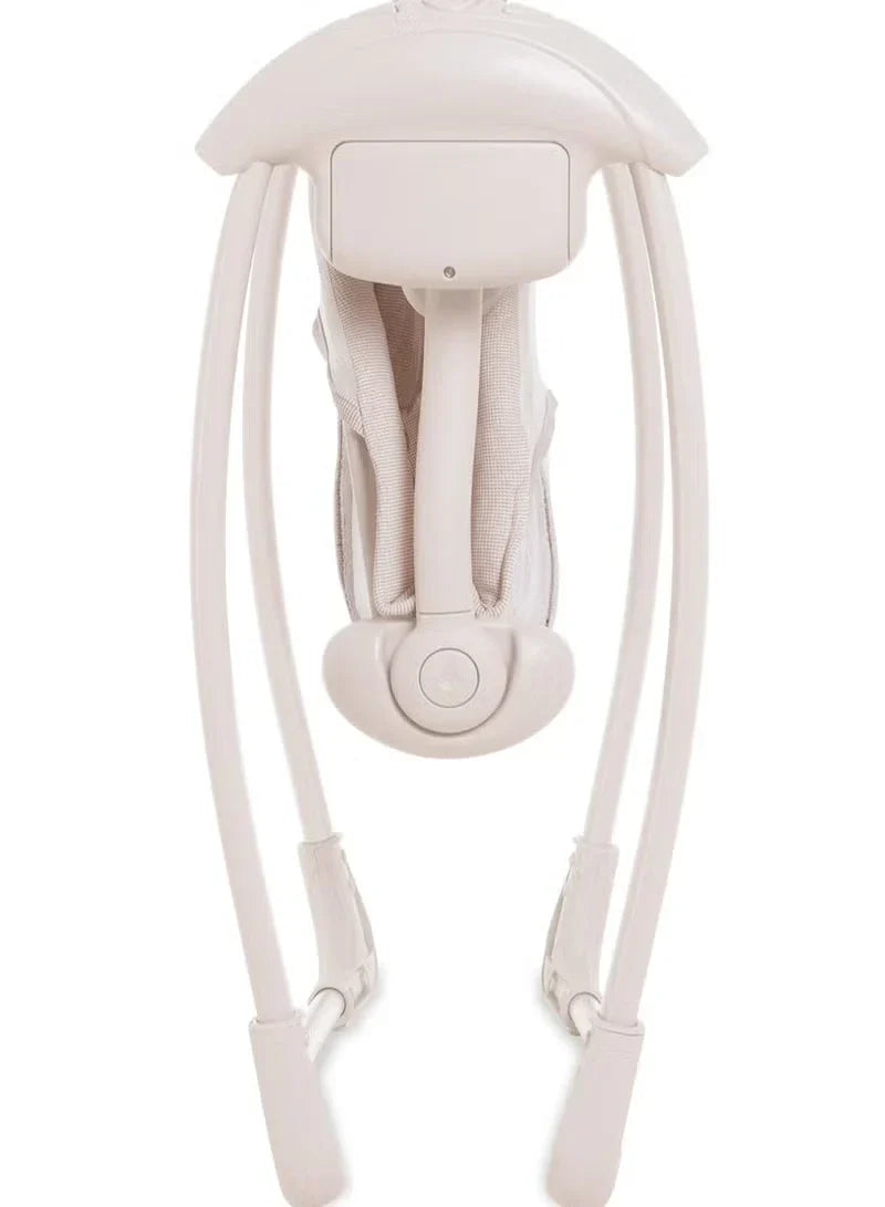 Balansoar electric portabil bebeluși Mastela 6511, 7 melodii, 5 viteze, 3-11 kg, alimentare USB, gri-bej