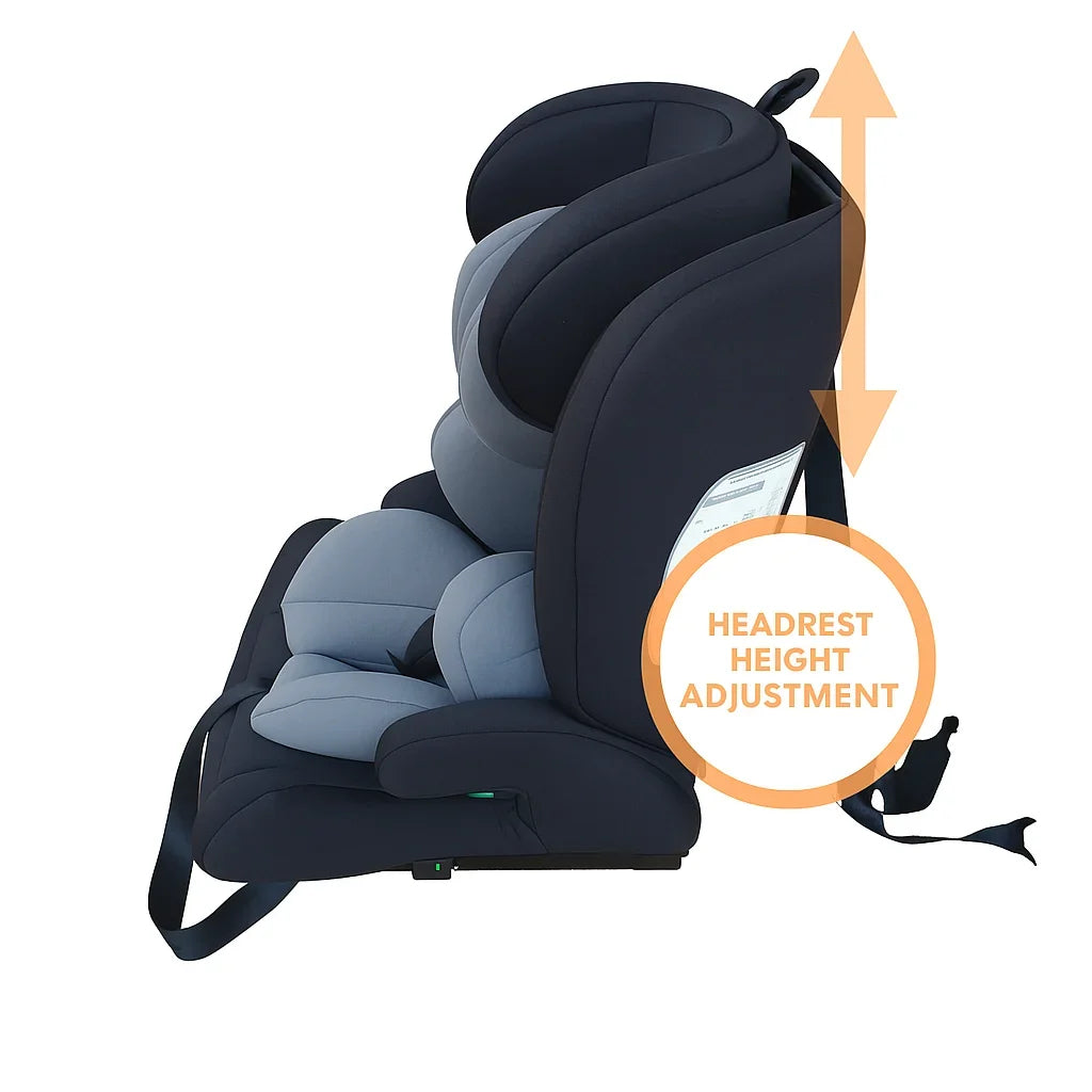 Scaun auto pentru copii KIDOO i-Size, ISOFIX, 76-150 cm, tetieră reglabilă, protecție laterală