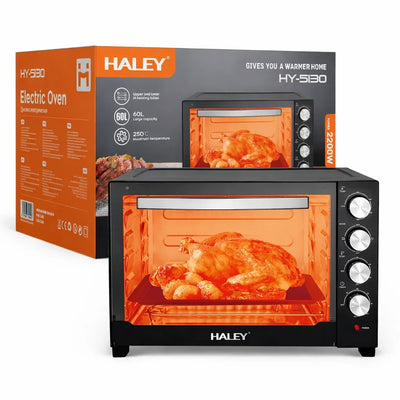 Cuptor electric HALEY HY-5130, 60 L, 2200 W, termostat 80-250°C, temporizator 60 min
