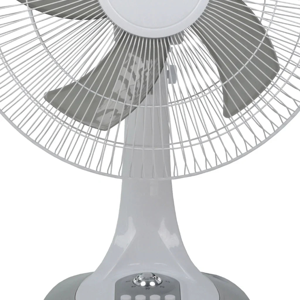 Ventilator de masă HALEY HY-6018, 16 inch, 5 pale, 3 viteze, oscilație orizontală, alb