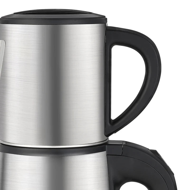 Ceainic electric HALEY cu capacitate dublă, 1,8 L și 1,0 L, 1500 W, inox, bază rotativă 360°