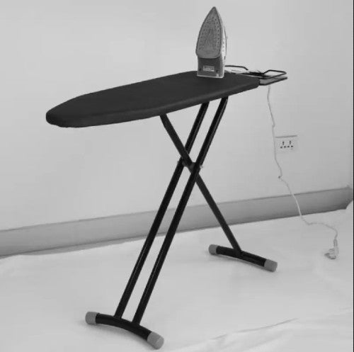 Masa De Calcat, Inaltime Reglabila, Suport Pentru Fier De Calcat, Capac Detasabil, 122X30cm, Gri